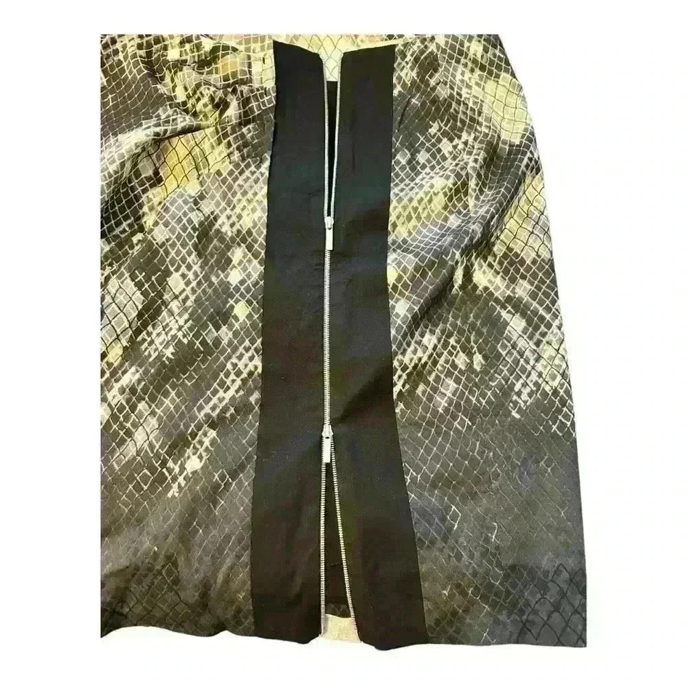 Karen Millen Snake Print Knee Length Straight Pencil Skirt Size 10